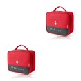 thumbnail image 1 of Advancent Bolsa de almacenamiento de primeros auxilios, división portátil para ahorrar espacio, gran capacidad, artículos diversos, paquete de Rojo 2piezas, 1 of 6