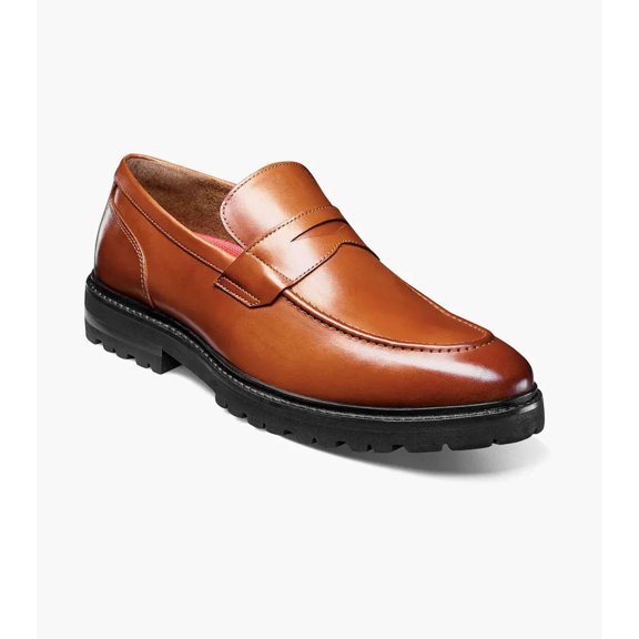 Stacy Adams Hayes Moc Toe Penny Slip On Shoes Leather Tan 25735-240
