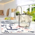 thumbnail image 5 of Ship and Fish Dish Drying Mat Dish Drainer Rack Mats Water Absorbent Non-Slip Easy Clean Heat Resistant for Kitchen Counter, 5 of 8