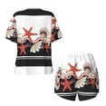 thumbnail image 5 of Picia Starfishes Shells Pajamas Sets for Women Soft Short-Sleeved Pjs with Lounge Shorts Two Piece Sleepwear-Large, 5 of 9
