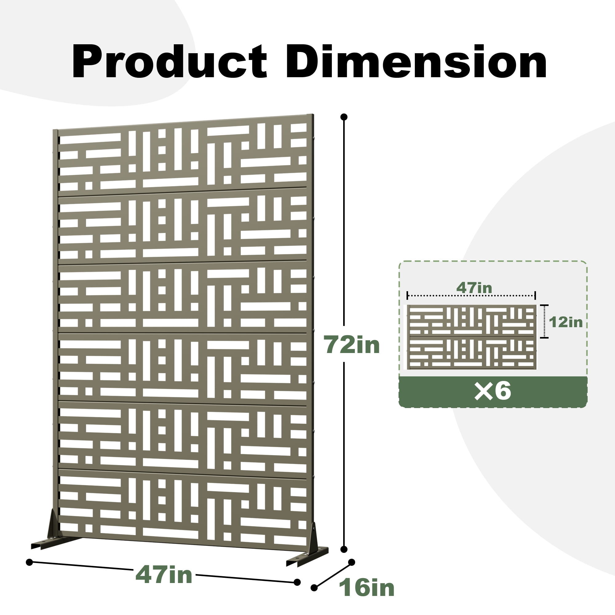 Privacy Metal Screen Fence Panel