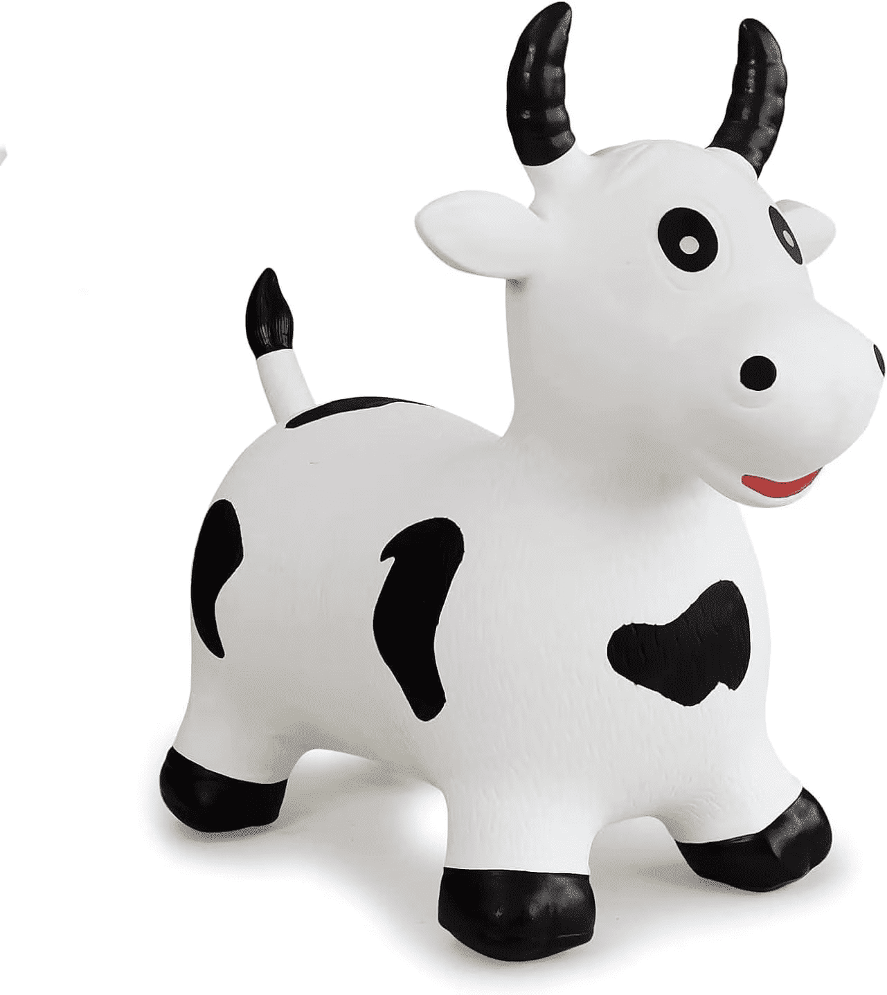 White Cow Bounce & Ride-on Inflatable Hopper Toy with Pump