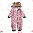 thumbnail image 2 of Penkiiy Family Matching Christmas Pajamas Set One Piece Striped Hooded Sleepwear Santa Claus Elf Onesie Outfit 12 Months Multicolor, 2 of 5