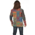 thumbnail image 5 of The Collection Royal Men Hippie Patchwork Bohemian Casual Rave Festival Grandfather Boho Henley Long Sleeve Kurta Shirt Top Stonewash-XL, 5 of 9