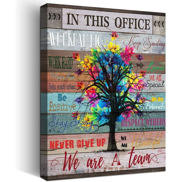 Inspirational Wall Art for Office Positive Affirmations Motto Wall