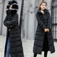 thumbnail image 2 of Abrigo acolchado de cuello largo a la moda para mujer, abrigo grueso delgado, chaqueta de plumón de algodón cálido Fridja  BV0+3049, 2 of 4