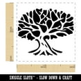 thumbnail image 2 of Tree with Exposed Branches and Leaves Self-Inking Rubber Stamp Ink Stamper - Purple Ink - Small 1 Inch, 2 of 7