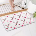 thumbnail image 4 of Pioneer Flower Floral Print Pattern Bathroom Rugs Mat, Non Slip Microfiber Bathroom Rug with Rubber Backing, Soft Mats for Bathroom Floor Tub Shower, 17"x30", 4 of 5