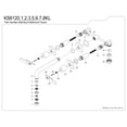 thumbnail image 3 of Kingston Brass KS6123KL Whitaker Double-Handle Wall Mount Bathroom Faucet, Antique Brass, 3 of 4