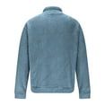 thumbnail image 5 of Men's Fuzzy Sherpa Jacket Long Sleeve Fleece Zip Up Coat with Lapels Plush Winter Outwear Warm Cardigan, 5 of 7