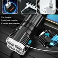 thumbnail image 2 of FUTATA 4 Heads Super Bright LED Searchlight, Rechargeable Spotlight Torch, 100000LM Rechargeable Torch, 2 of 8