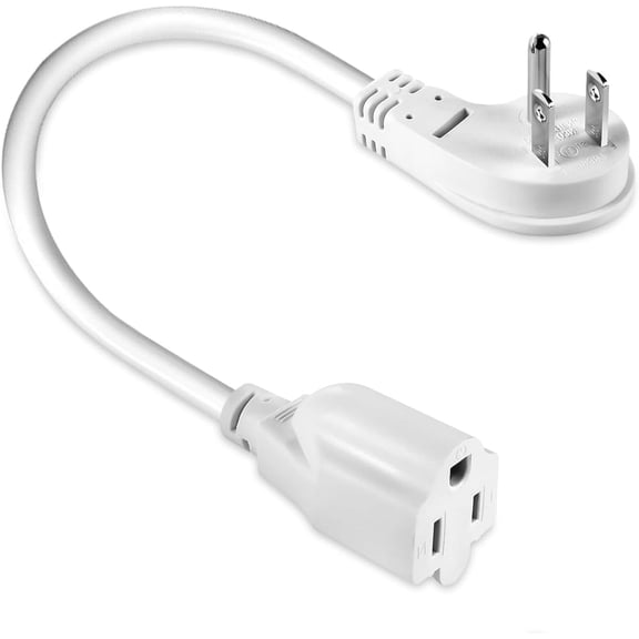 1875W Short Extension Cord,15A Flat Plug Heavy Duty Extension Cord