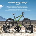 thumbnail image 3 of RAISTYW 20" Fat Tire Mountain Bike, 7-Speeds High Carbon Steel Frame Mountain Bicycle MTB Bike with Disc Brakes for Adults Men Women, Green and Black, 3 of 10