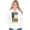 thumbnail image 4 of US Army Star Logo Retired Military Zip Up Hoodie Men's Women's Brisco Brands X, 4 of 6