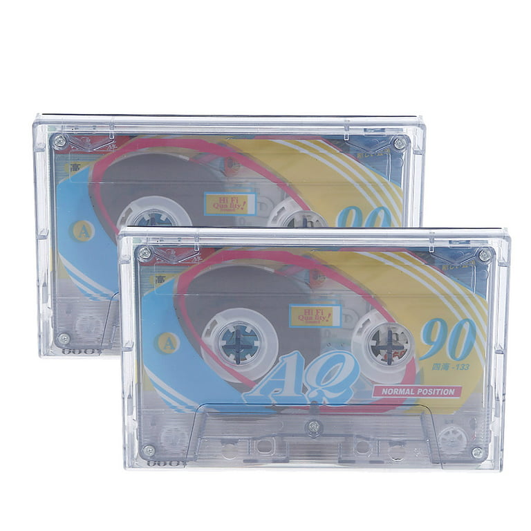 AOOOWER 2Pcs Professional Cassette Tapes Blank Tapes 90Minutes Audio  Cassette Audio Tape for Voice Recorded 