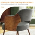 thumbnail image 5 of MERLUXY AduIt Accent Chair,HoIIow Backrest and Solid Wood Loveseat for Living Room,Sherpa Grey, 5 of 7