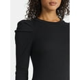 thumbnail image 4 of Time and Tru Women's Top with Long Puff Sleeves, Size XS-XXXL, 4 of 5