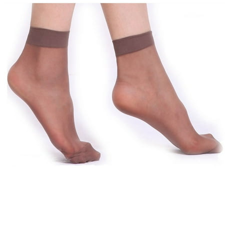 

KSCYKKKD Socks 10 pairs Ultrathin Transparent Fiber Crystal Elastic Short Socks CO