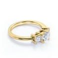 thumbnail image 4 of JeenMata Modern 0.50 Carat Princess Cut Diamond - 3 Stone Engagement Ring - Past Present Future Ring - 10K Yellow Gold, 4 of 6