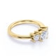 thumbnail image 4 of JeenMata Anillo de Compromiso de Corte Princesa de 1 Quilate Anillo de Compromiso de Tres Piedras: Anillo de Pasado, Presente y Futuro: Oro Amarillo de 18 K sobre Plata, 4 of 5