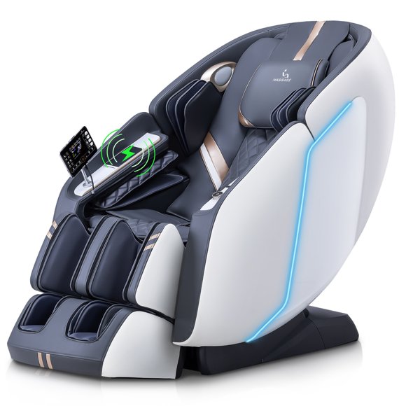 MassaMAX 2026 4D Massage Chair,Zero Gravity Full Body Yoga Massage,Calf & Lower Back Heating,white