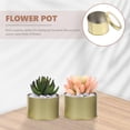 thumbnail image 1 of unbranded 6Ud Maceteros De Metal Dorado Con Tapa Para Plantas De Interior Y Exterior Decorativos, 1 of 6