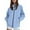Blue, variant on Hooded Full Zipper Windbreaker Jackets for Women Waterproof Lightweight Comfortable Warm Jacket with Hood Oversized Running Travel Hiking Raincoat with Pockets White XL