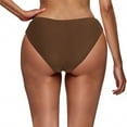 thumbnail image 4 of Women Swim Bottom Under $10 Free Shipping Solid Color High Waisted Sexy Drawstring Pleated Swimsuit, 4 of 4