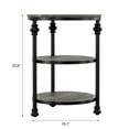 thumbnail image 4 of EDTara Table d'Appoint Ronde à 3 Niveaux, Table de Chevet avec Cadre en Acier pour Salon, Chambre, Table de Nuit Table Basse d'Accent, 4 of 8