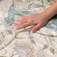 thumbnail image 3 of Addison Rugs Dream Shag Premium Machine Washable Transitional Hummingbirds Beige Rectangle Rug, 5' x 7'6", 3 of 8