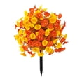 thumbnail image 1 of Flores artificiales de gloria de la mañana, decoración de jardín, estaca de jardín realista para Naranja Amarillo, 1 of 8