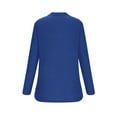 thumbnail image 5 of Fnooota Womens Sweaters, Long Sleeve Solid Color V Neck Loose Pullover Tops Blue Size L, 5 of 6