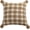 Brown, variant on MOCOFO 18"x18" 100% Cotton Yarn-Dyed Plaid Throw Pillow Cover with Pom Poms, Brown