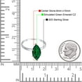 thumbnail image 5 of Solitaire Marquise Ring Green Emerald CZ 925 Sterling Silver Size 12, 5 of 7