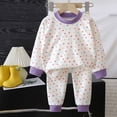 thumbnail image 5 of Toddler Girls Pajama Sets - Snug Fit Long Sleeve Shirring Sleepwear, Soft Breathable Kids Pjs,6-12 Months 12-24 Months 2t 3t 4t 5t 6t 7t 8t 9t Children(Purple,2-3 Years), 5 of 7