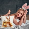 thumbnail image 6 of RXIRUCGD Easter Decorations for Home - Easter Pillow Covers 18x18, Outdoor Pillow Case Spring Farmhouse Throw Pillow Cover Linen Cushion Case for Home Decor, 6 of 6