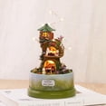 thumbnail image 2 of Cute Dollhouse DIY Miniature with LED Light Forest Rotate Music Box with Dust Cover, 2 of 5