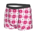 thumbnail image 2 of Wukai Plaid Heart Print Men’s Underwear Breathable Boxer Briefs,&nbsp;Moisture Wicking & Breathable-Small, 2 of 7