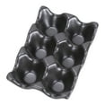 thumbnail image 3 of 6 Grids Egg Holder Ceramic Anti-Slip Egg Box Refrigerator Shockproof Egg Storage Box (Black), 3 of 8