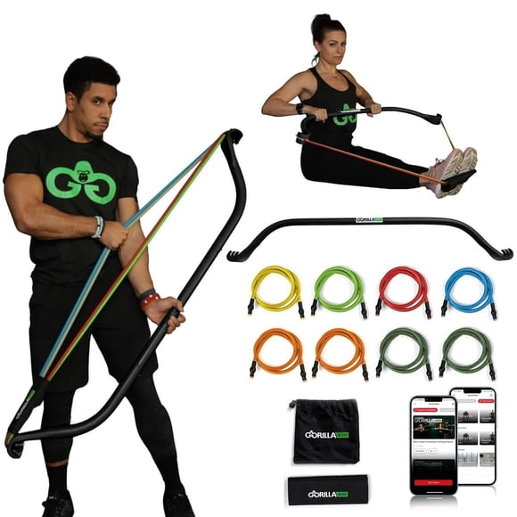 Sistema de Entrenamiento Gorilla Bow GB Original con Bandas de Resistencia de Latex y Arco de Aluminio