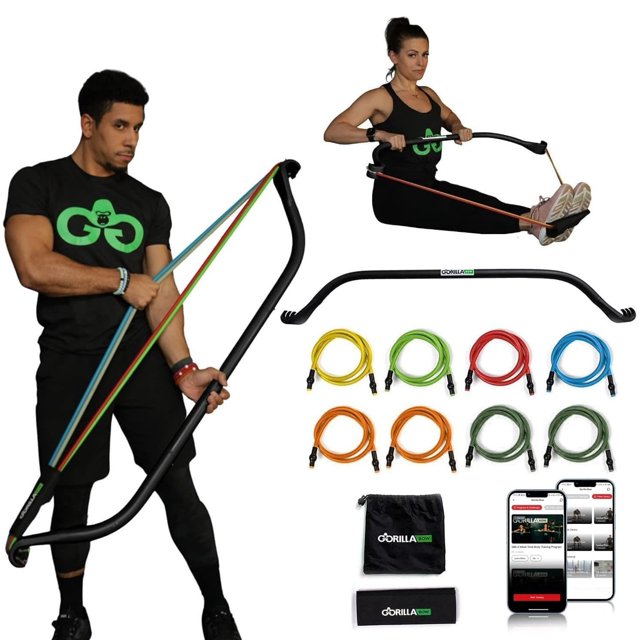 Sistema de Entrenamiento Gorilla Bow GB Original con Bandas de Resistencia de Latex y Arco de Aluminio