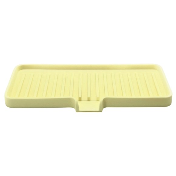 Jabonera y soporte para esponjas Happitasa, silicona, color amarillo pálido
