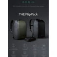 thumbnail image 3 of KORIN Design FlipPack Laptop Backpack With An Innovative Mag-System Anti-theft Collapsable Structure INGENIUS STORAGE Hidden TSA Lock Stretching rebound wire lock (Olive green), 3 of 6