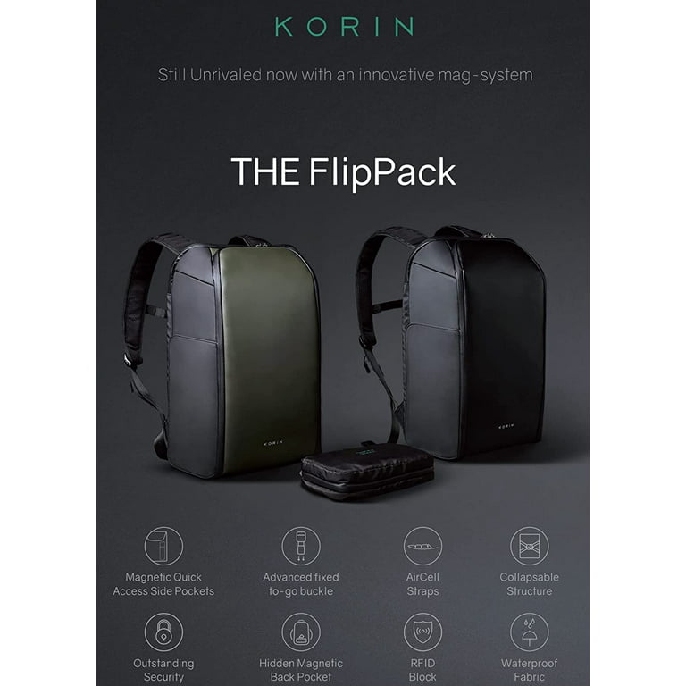 KORIN Design FlipPack Laptop Backpack With An Innovative Mag