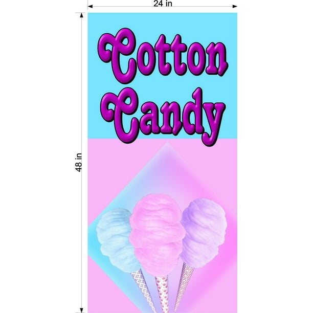 COTTON CANDY VINYL BANNER 2' x 4'