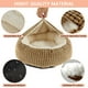 thumbnail image 5 of Pet Cave Cama para mascotas Cama para perros con manta adjunta Manta con capucha de 50 cm Lavable a máquina para perros pequeños o gatos Lavable, Terciopelo de maíz marrón Muyoka Hogar, 5 of 6