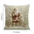 thumbnail image 3 of Linnome Christmas Pillow Set 18x18 Inches 4-Piece Decorative Cushion Covers for Living Room Sofa Holiday Decor Excluding Filler, 3 of 6