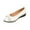 White, variant on Busydd Womens Dress Shoes Comfortable Wedge Heel Slip on Shoes Women Casual Fashion Solid Color Round Toe Shoes for Women 6.5