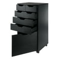 thumbnail image 2 of Winsome Halifax Bins & Drawers Multi-Storage Tall Mobile Cabinet 20719, Black Finish, 2 of 24