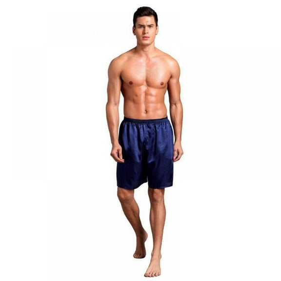 Men's Satin Pajama Boxer Shorts Sleep Shorts, Silk Satin Boxers Shorts Underwear, Sleep Pajama Shorts